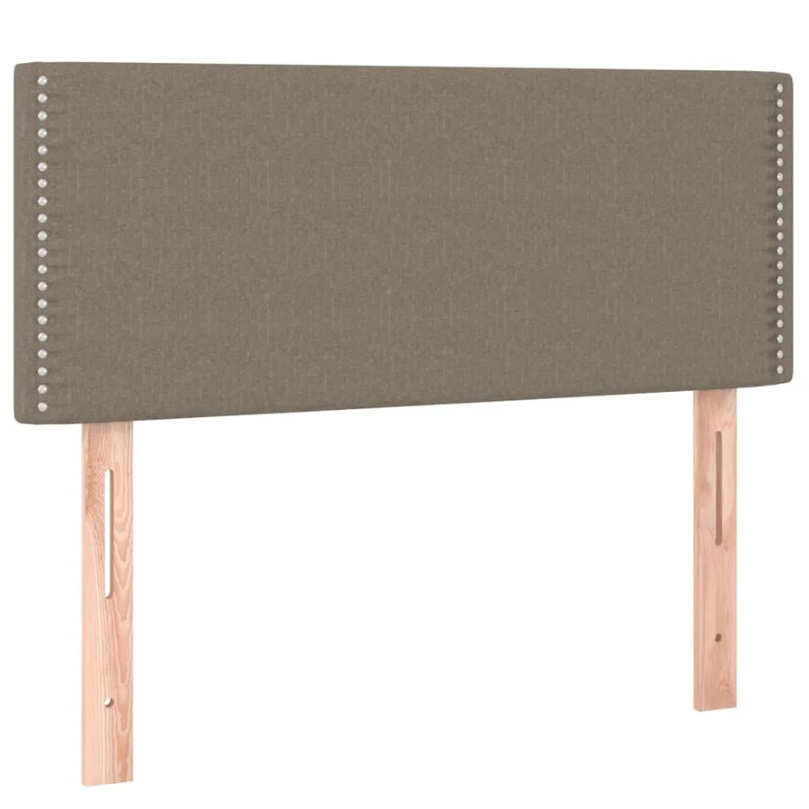 Sommier à lattes de lit avec matelas LED Taupe 90x200 cm Tissu - 7