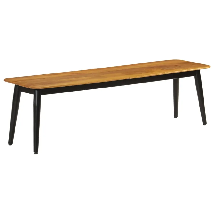 Banc 160x40x45 cm bois massif de manguier et fer - 8