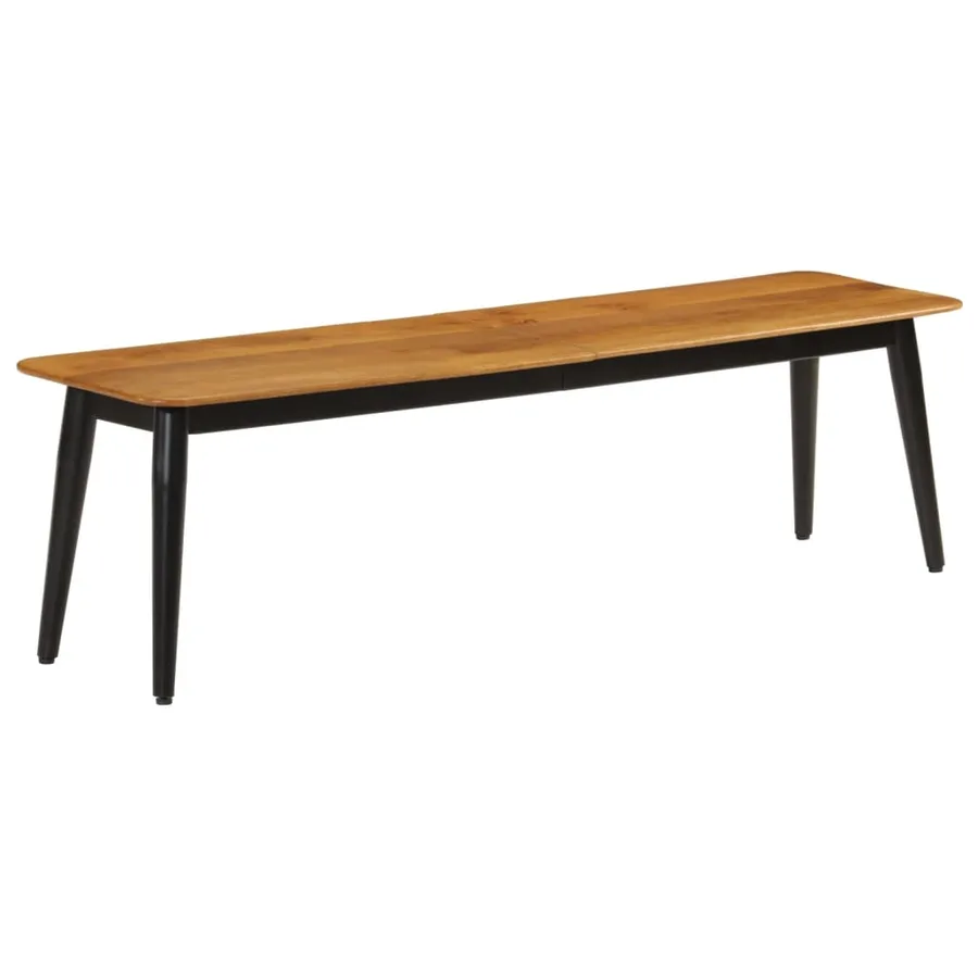 Banc 160x40x45 cm bois massif de manguier et fer - 9