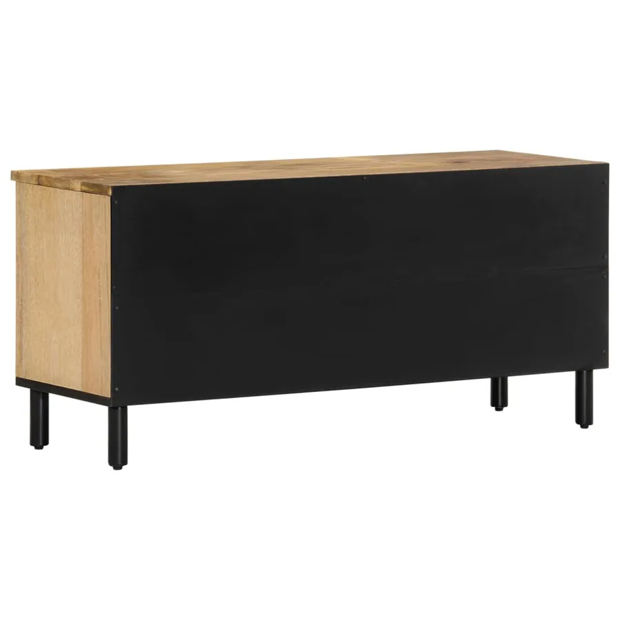 Meuble TV 100x33x46 cm bois massif de manguier - 5
