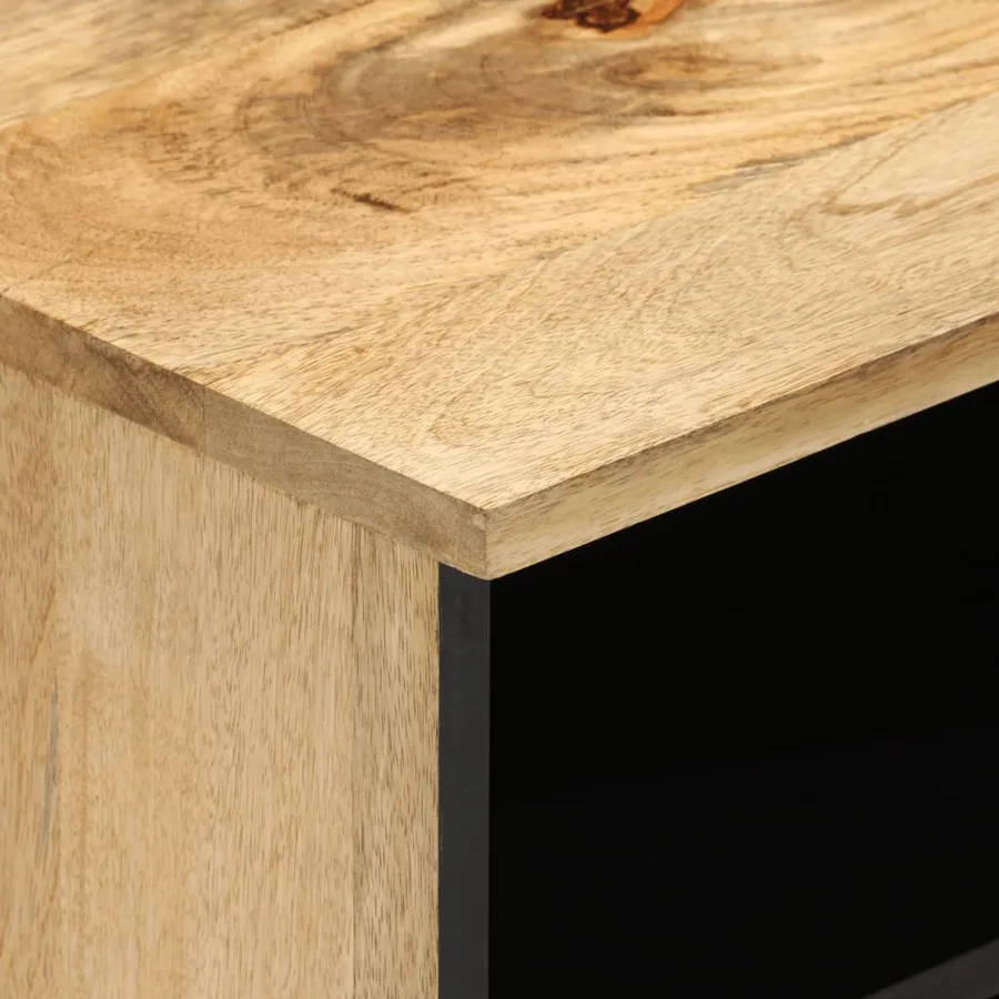 Meuble TV 100x33x46 cm bois massif de manguier - 6