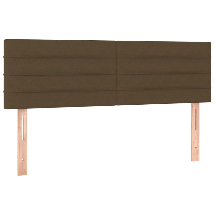 Sommier à lattes de lit matelas et LED Marron foncé 140x200 cm - 7