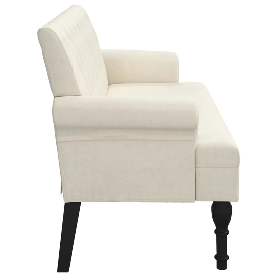 Banc avec dossier 120x62x75,5 cm lin - 4