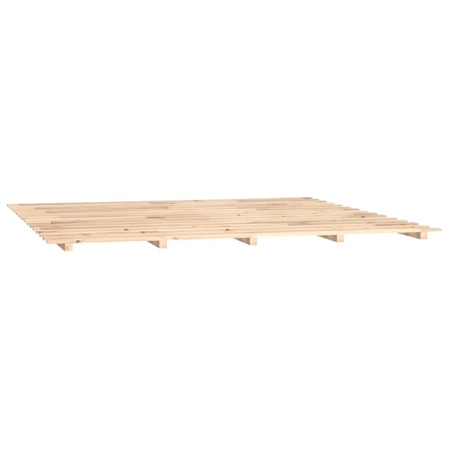 Cadre de lit sans matelas 180x200 cm bois massif de pin - 4