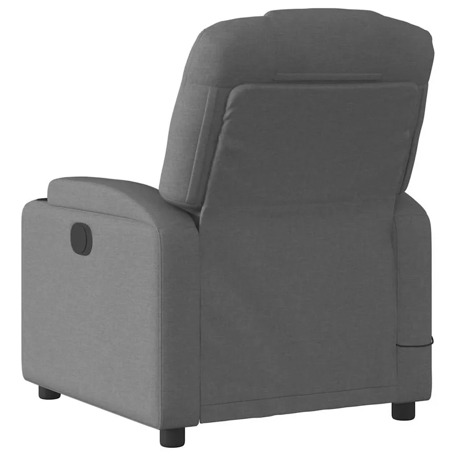 Fauteuil inclinable de massage gris foncé tissu - 4
