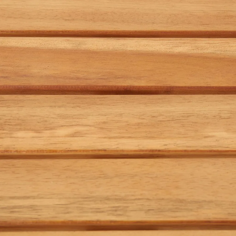 Chaises de bar lot de 4 bois d'acacia solide/acier inoxydable - 6