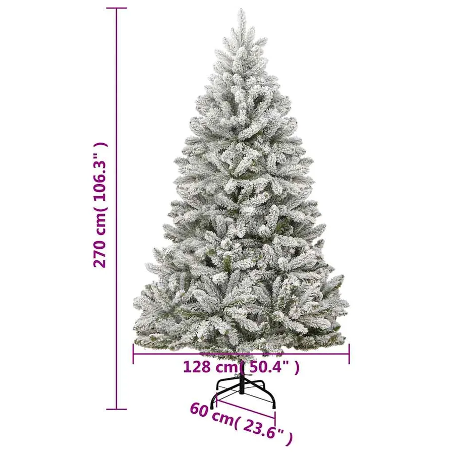 Sapin de Noël artificiel articulé 300 LED et boules 270 cm - 16