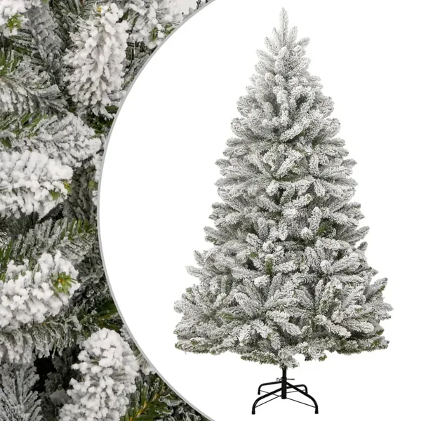Sapin de Noël artificiel à charnières avec neige floquée 270 cm