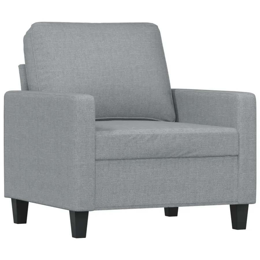 Ensemble de canapés 4 pcs avec coussins Gris clair Tissu - 3