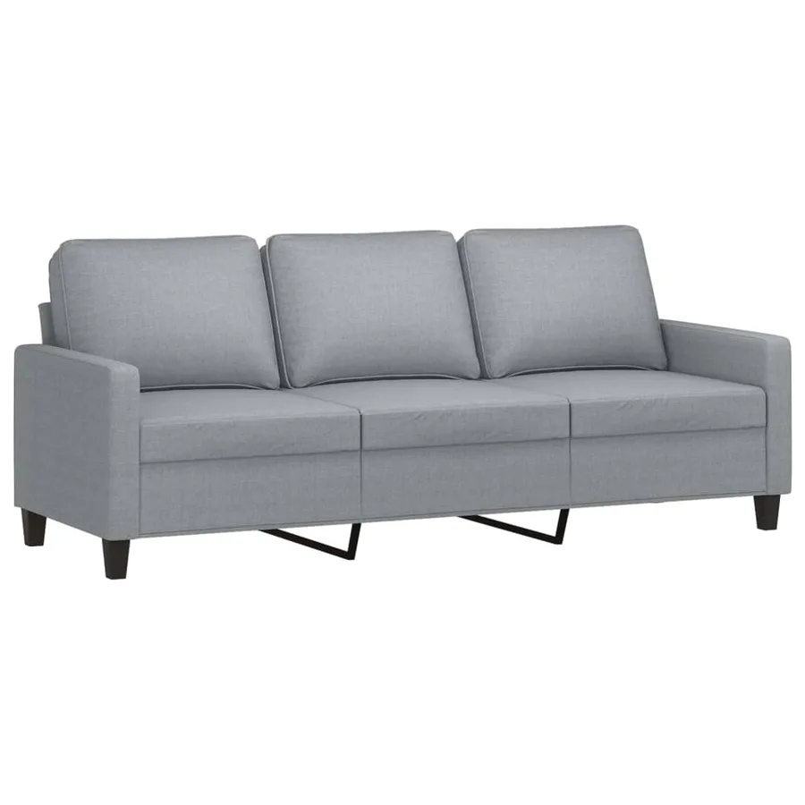 Ensemble de canapés 4 pcs avec coussins Gris clair Tissu - 5