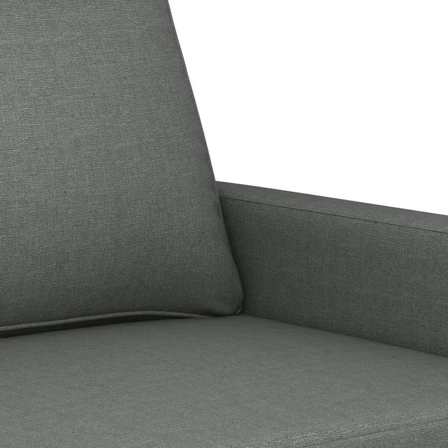Ensemble de canapés 3 pcs avec coussins Gris foncé Tissu - 6