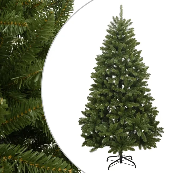 Sapin de Noël artificiel à charnières avec support vert 270 cm