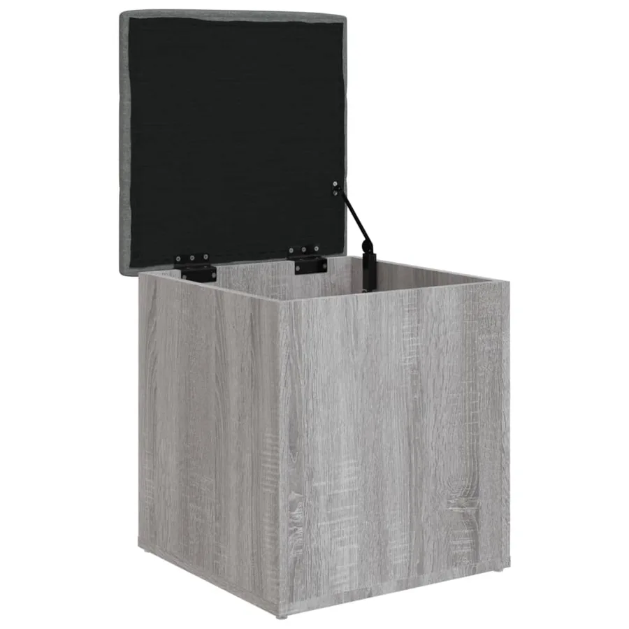 Banc de rangement sonoma gris 42x42x45 cm bois d'ingénierie - 4