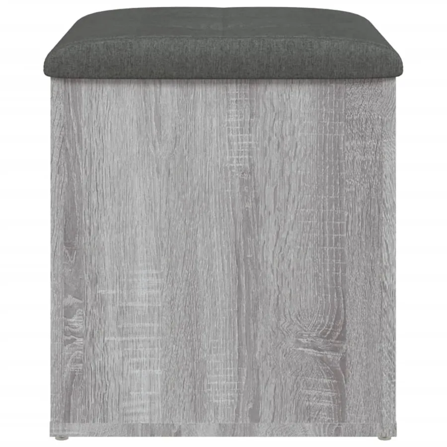 Banc de rangement sonoma gris 42x42x45 cm bois d'ingénierie - 5