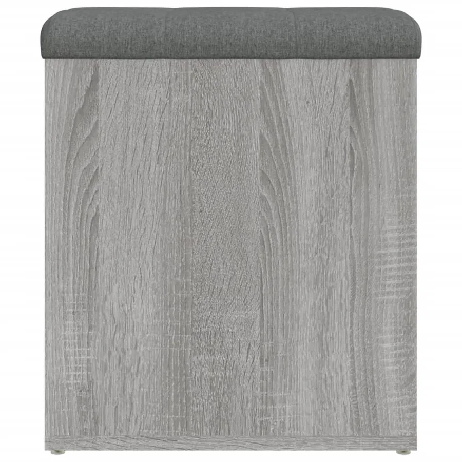 Banc de rangement sonoma gris 42x42x45 cm bois d'ingénierie - 7