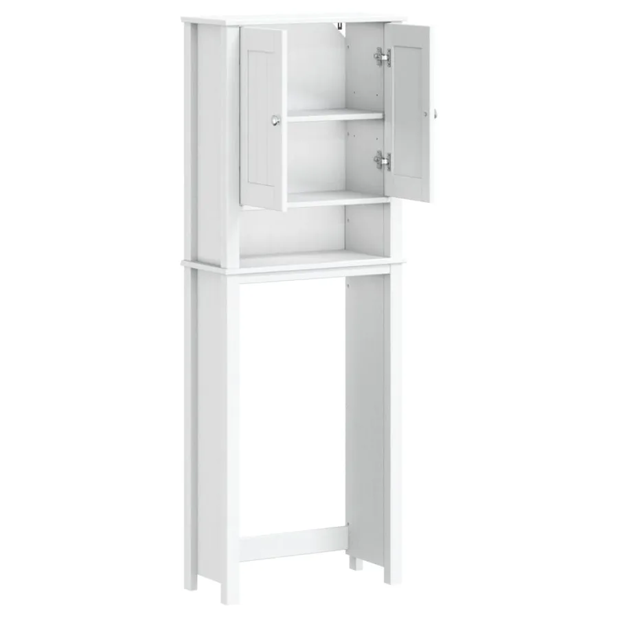 Rangement au-dessus de la cuvette BERG blanc bois massif - 4