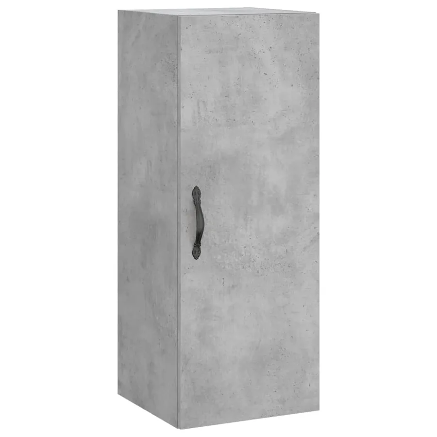 Buffet haut Gris béton 34,5x34x180 cm Bois d'ingénierie - 5