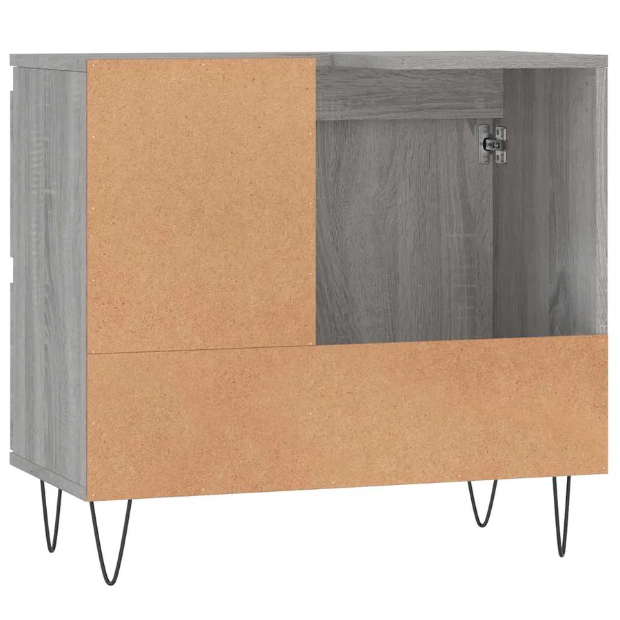 Armoire de bain sonoma gris 65x33x60 cm bois d'ingénierie - 7