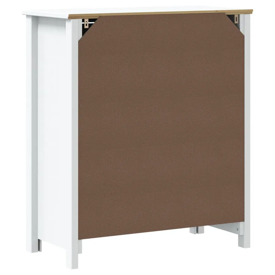 Armoire de salle de bain BERG blanc 69,5x34x80 cm pin massif - 6