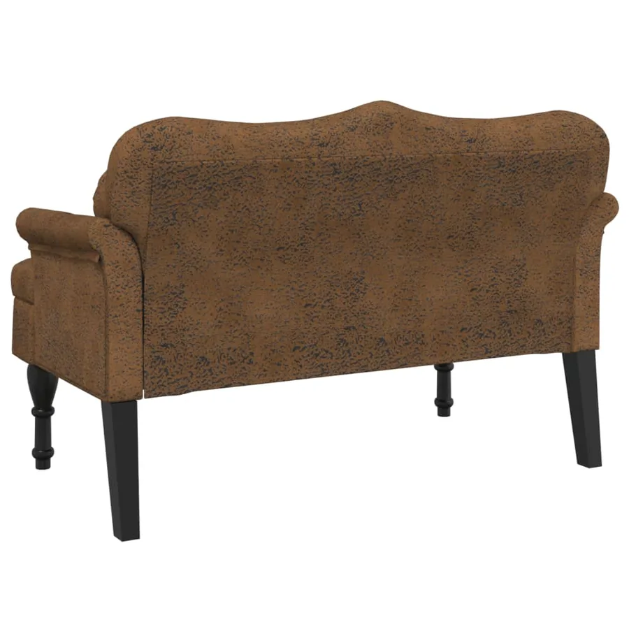 Banc avec coussins Marron 120,5 x 65 x 75 cm Similicuir - 5