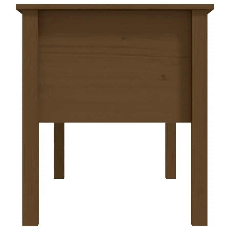 Table basse Marron miel 102x49x55 cm Bois massif de pin - 7