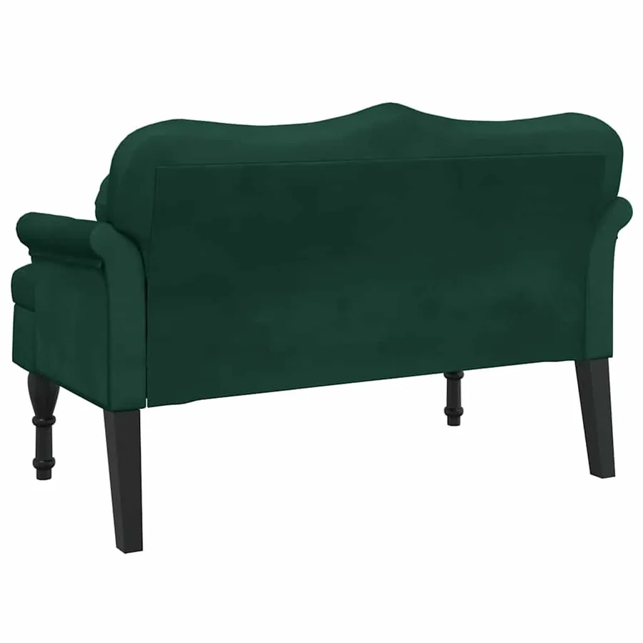Banc avec coussins Vert foncé 120,5x65x75 cm Velours - 6