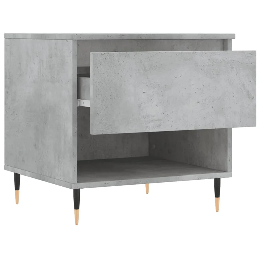 Table basse gris béton 50x46x50 cm bois d'ingénierie - 6