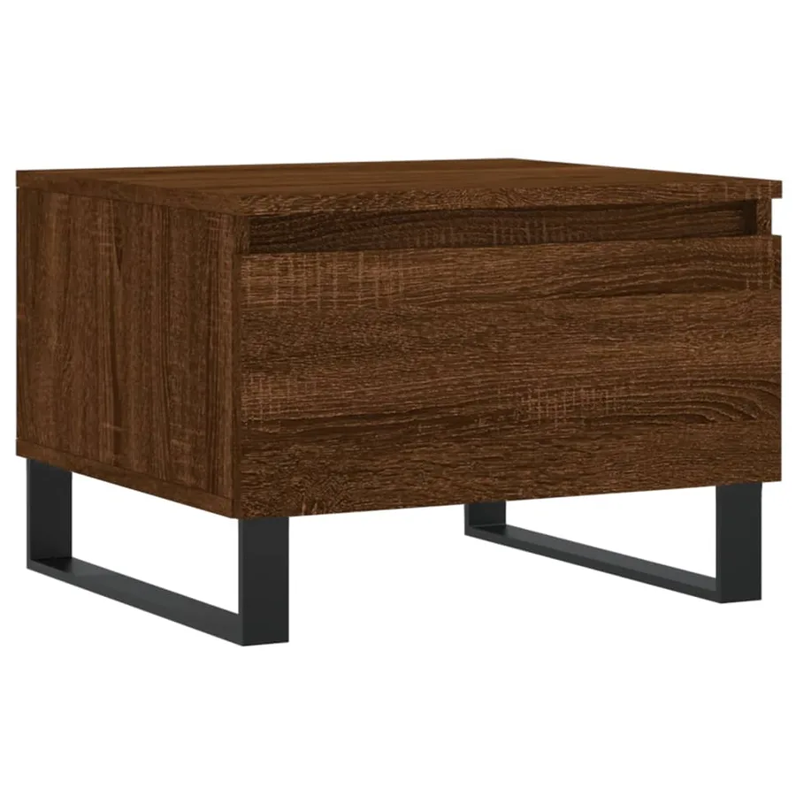 Tables basses 2 pcs chêne marron 50x46x35 cm bois d'ingénierie - 5