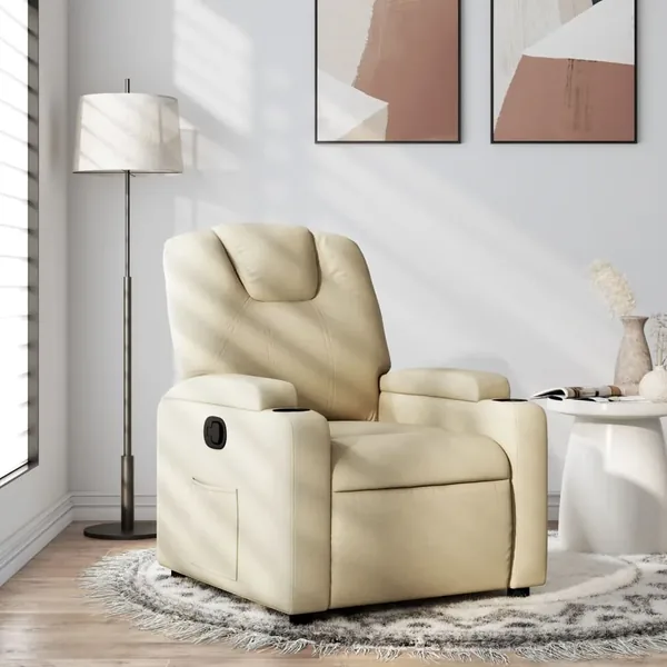 Fauteuil inclinable Crème Tissu