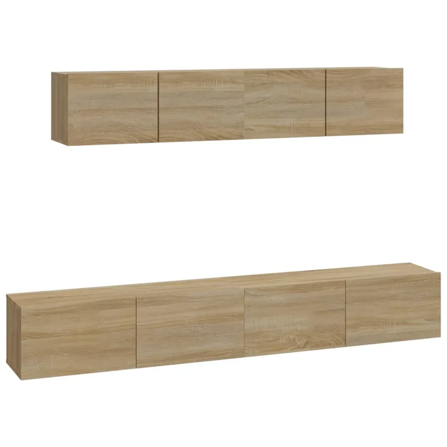 Ensemble de meubles TV 4 pcs Chêne sonoma Bois d'ingénierie - 2
