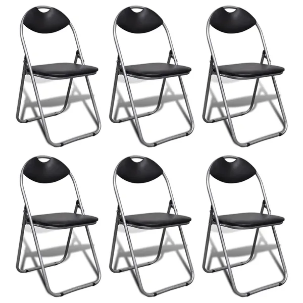 Chaises pliables lot de 6 similicuir