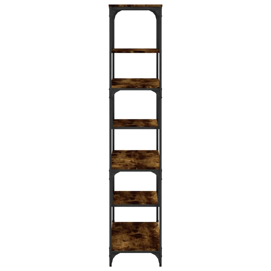 Bibliothèque chêne fumé 81x36x176 cm bois d'ingénierie - 4