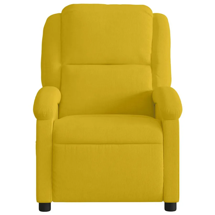 Fauteuil inclinable jaune velours - 3