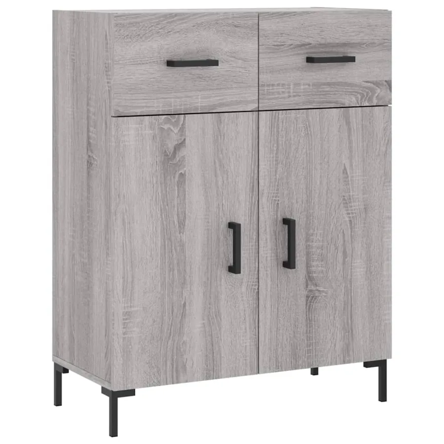 Buffet haut Sonoma gris 69,5x34x180 cm Bois d'ingénierie - 7