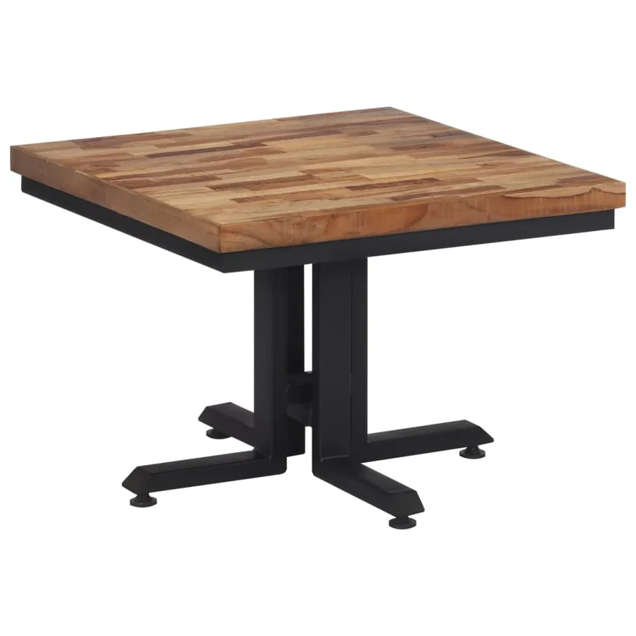 Table basse 55x55x40 cm teck de récupération massif - 3