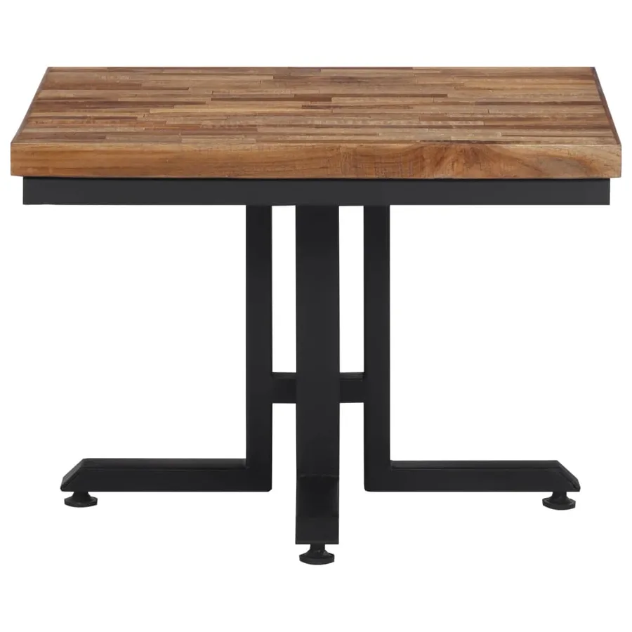 Table basse 55x55x40 cm teck de récupération massif - 4