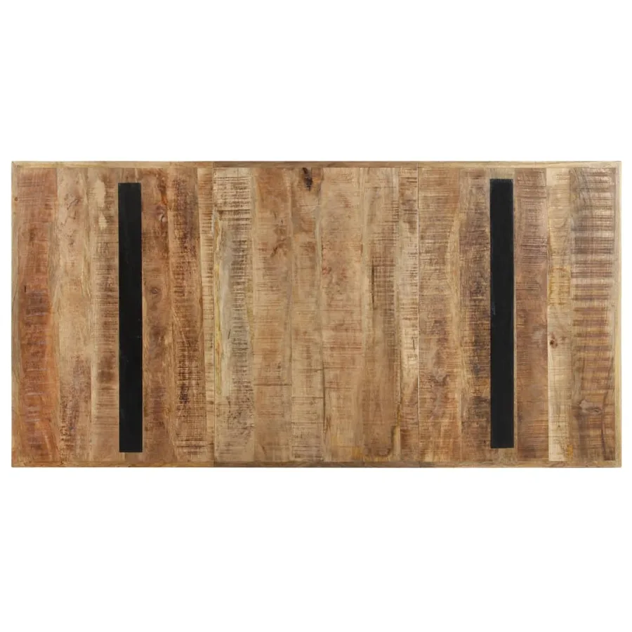Table de salle à manger 160x80x76 cm Bois de manguier brut - 4