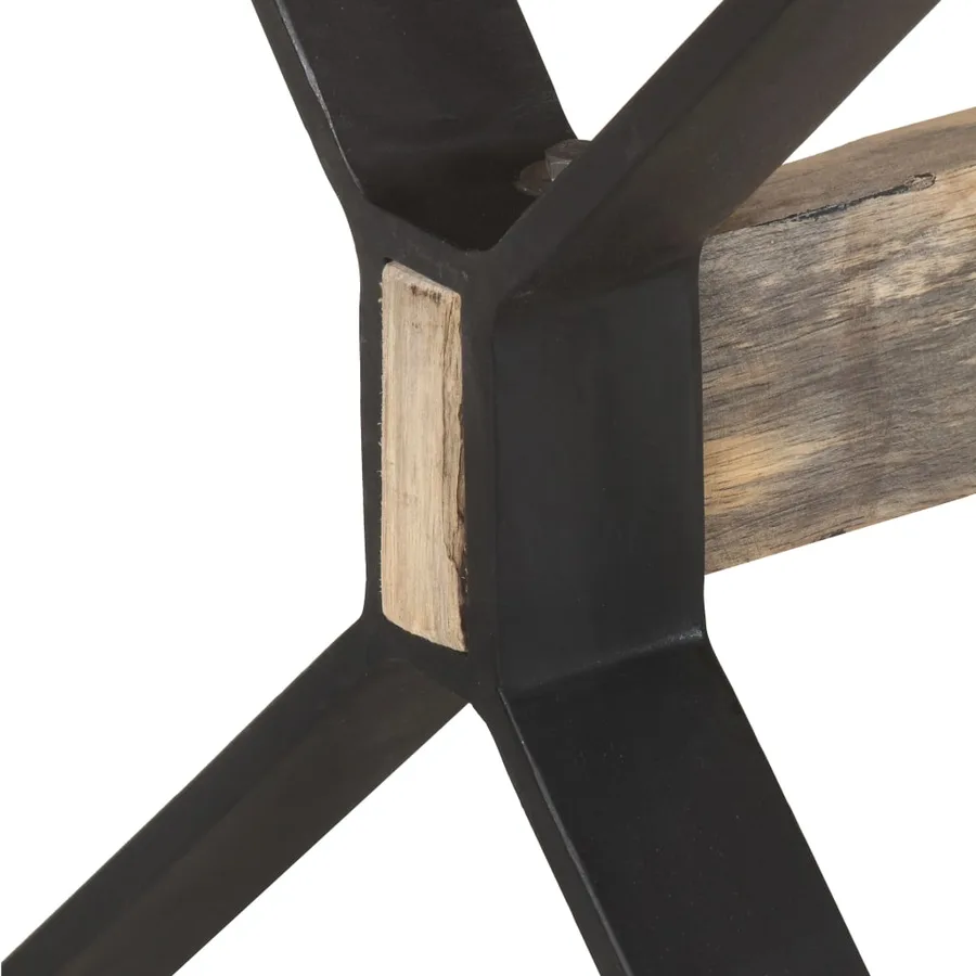 Table de salle à manger 160x80x76 cm Bois de manguier brut - 6