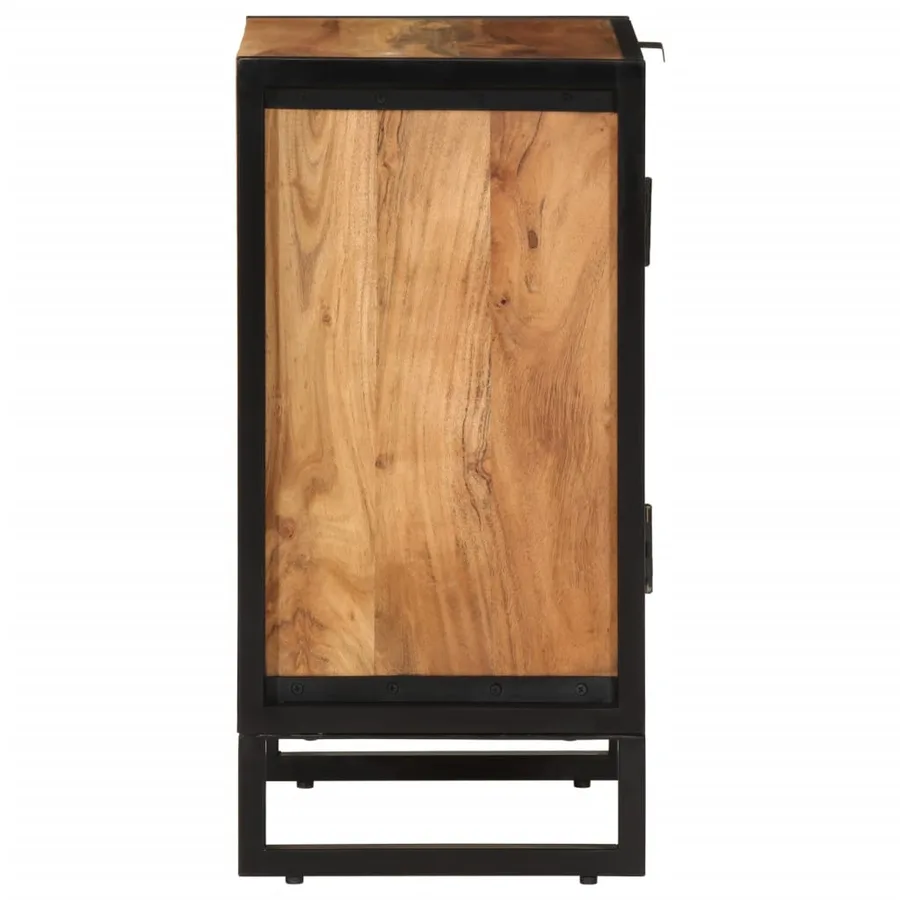 Armoire de salle de bain bois massif d'acacia et fer - 4