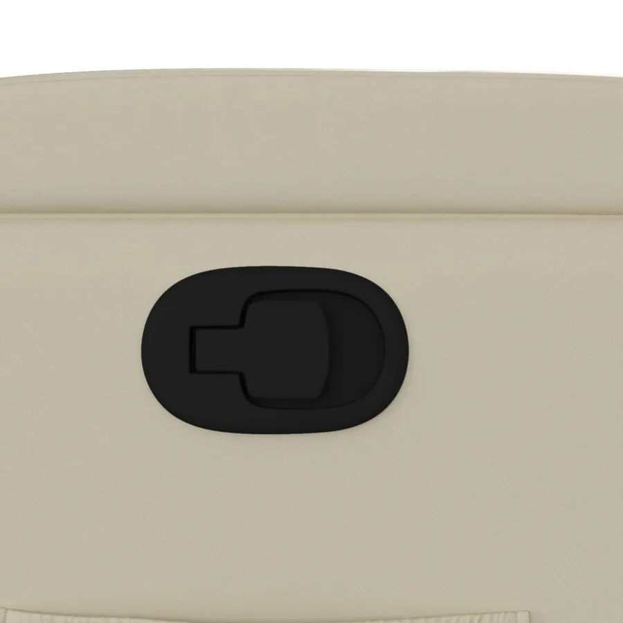 Fauteuil inclinable en similicuir crème - 9