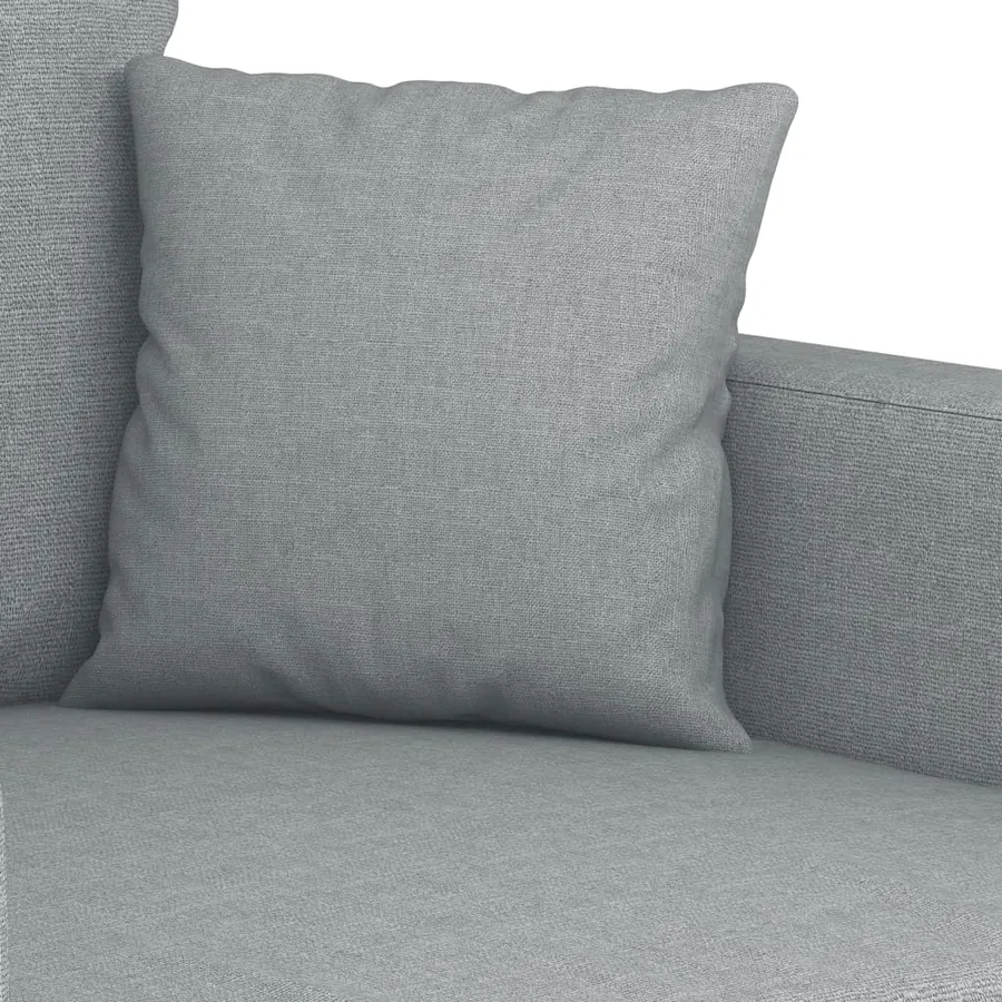 Ensemble de canapés 3 pcs avec coussins Gris clair Tissu - 6