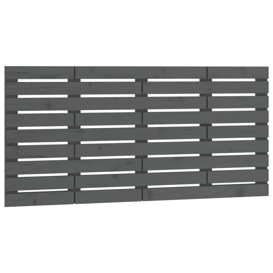 Tête de lit murale Gris 146x3x63 cm Bois massif de pin - 2