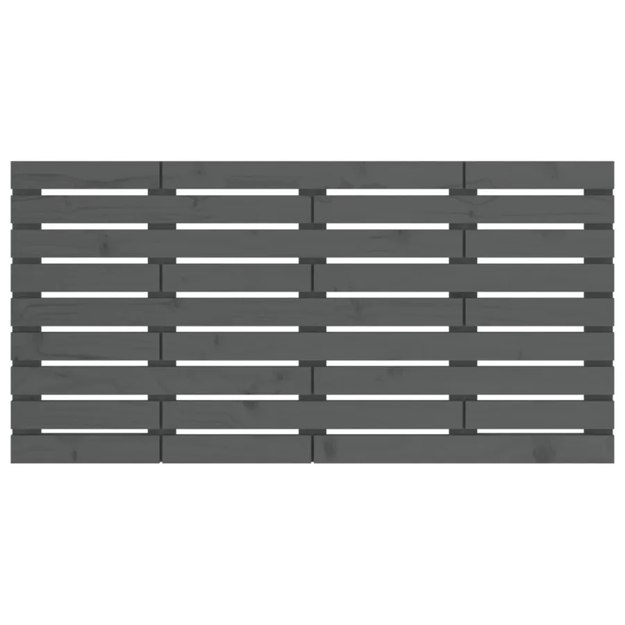Tête de lit murale Gris 146x3x63 cm Bois massif de pin - 4