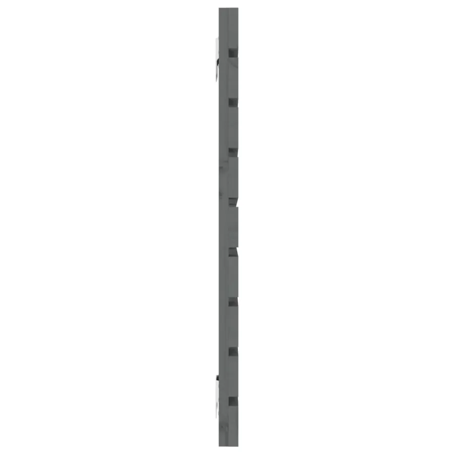 Tête de lit murale Gris 146x3x63 cm Bois massif de pin - 5