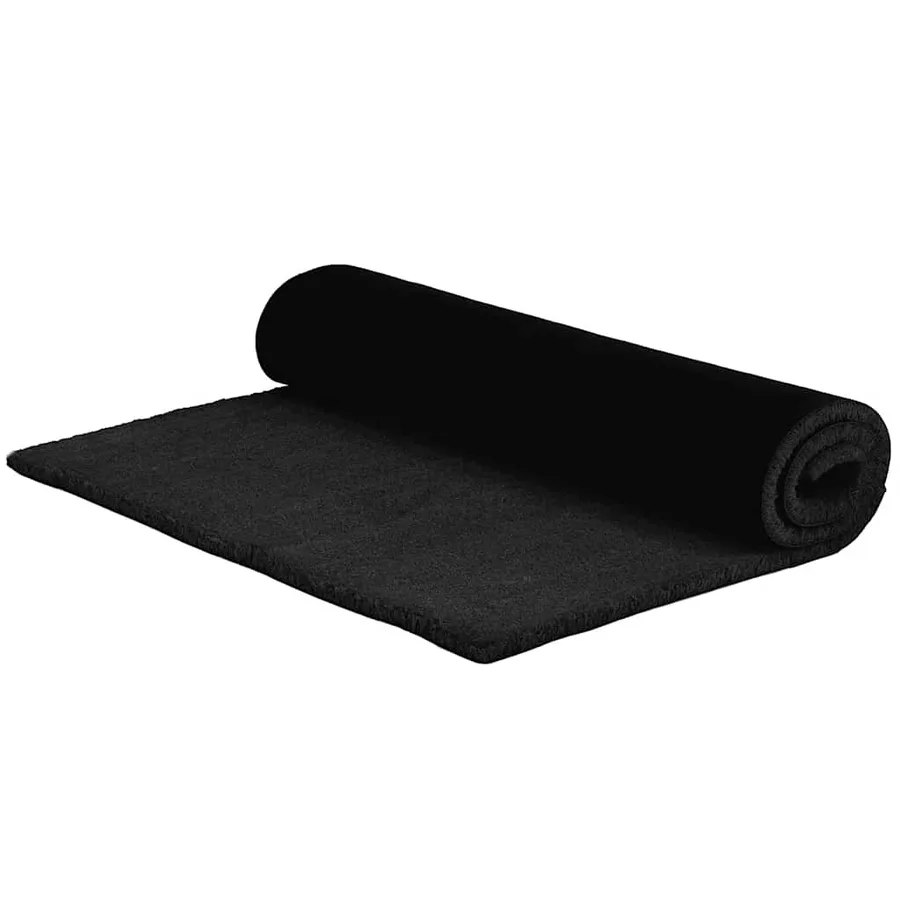 Tapis de porte noir 100x200 cm fibre de coco touffeté - 2