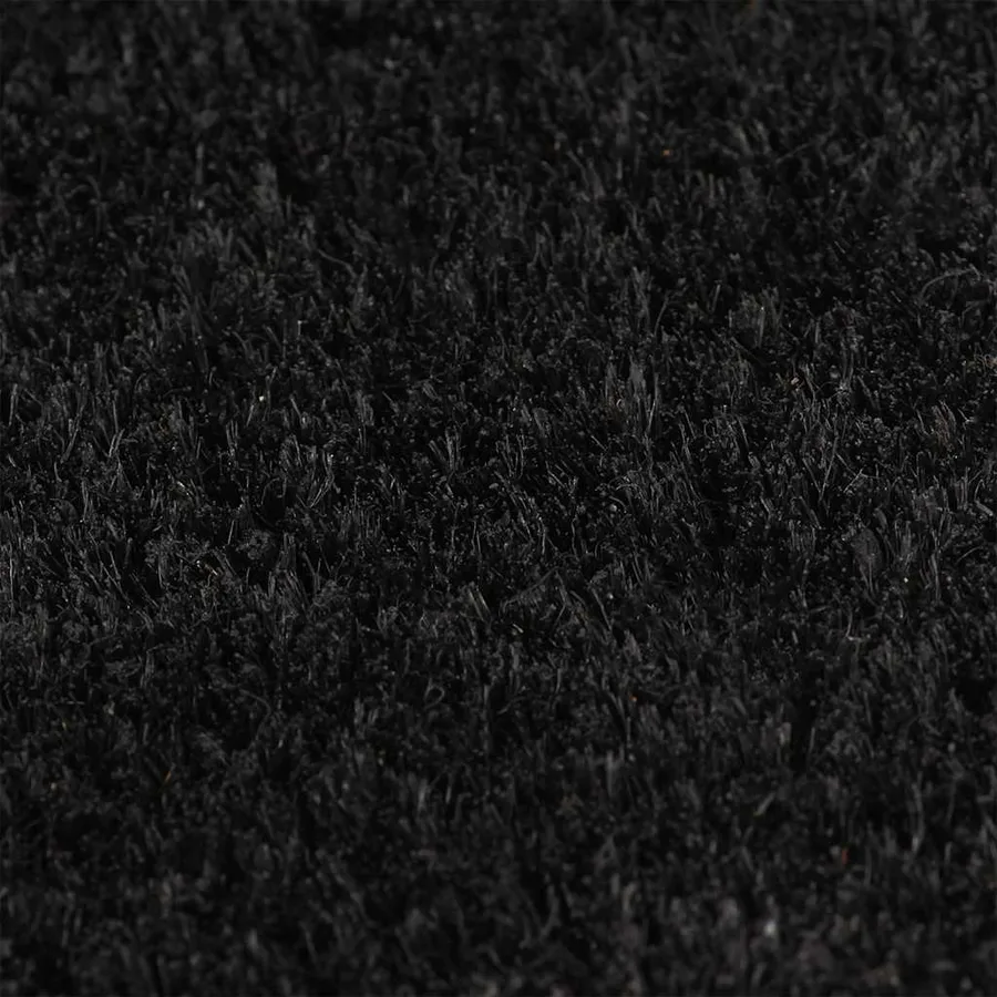Tapis de porte noir 100x200 cm fibre de coco touffeté - 3