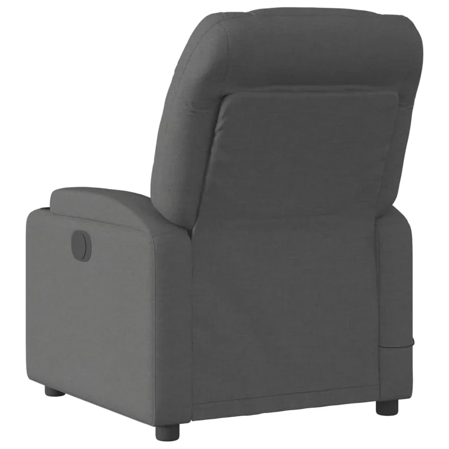 Fauteuil de massage inclinable gris foncé tissu - 4
