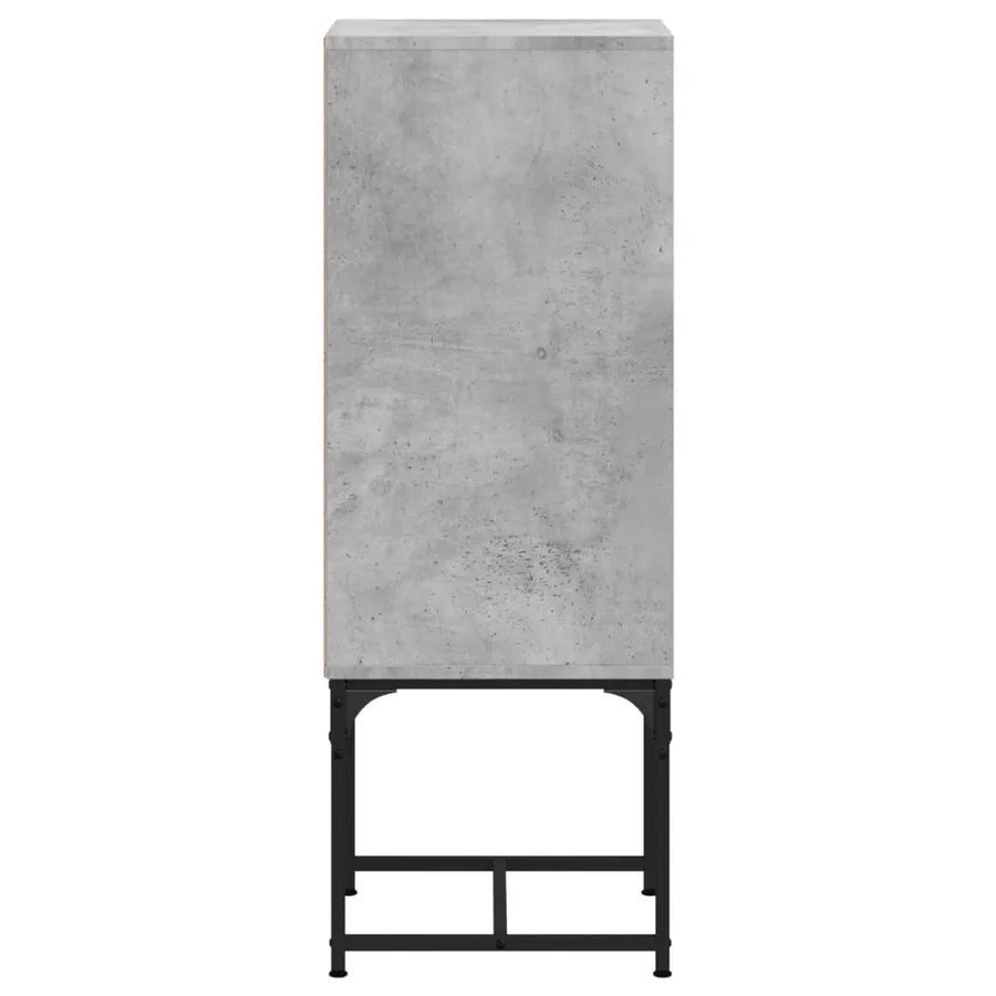 Armoire latérale avec porte en verre gris béton 35x37x100 cm - 7