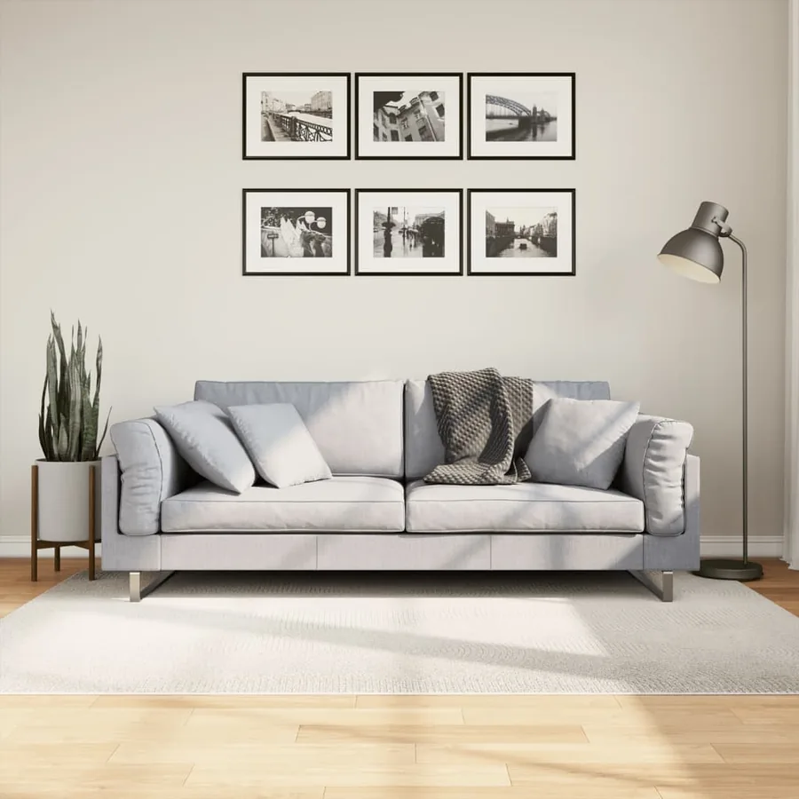 Tapis IZA poils courts style scandinave crème 140x200 cm