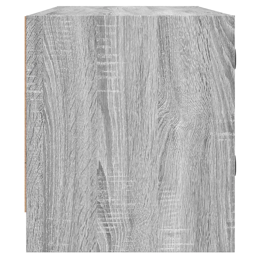 Meuble TV avec portes en verre sonoma gris 102x37x42 cm - 7